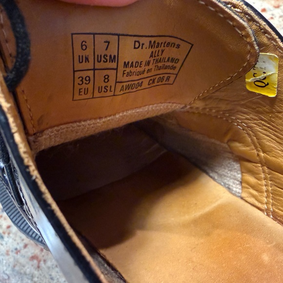 Dr Martens Ally Black Leather Derby Creeper Wingtip Shoes Men’s Size 7/Women’s 8 - Picture 12 of 15